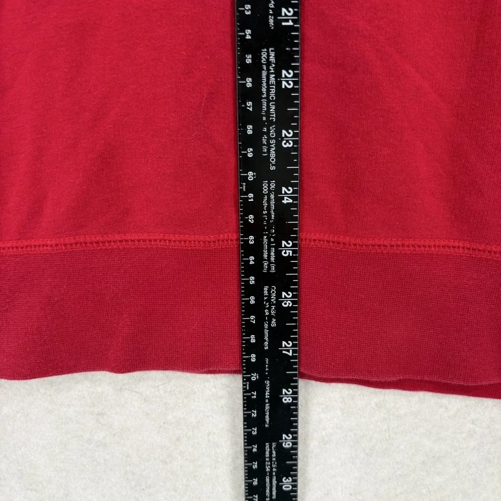 Jordan Sweatshirt Mens Large Red Fleece Crewneck Pullover JORDAN Logo Graphic